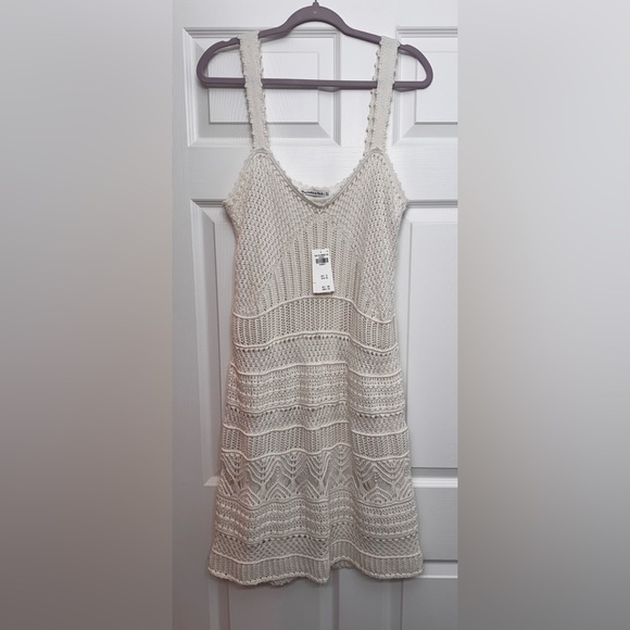 NWT Abercrombie and Fitch Crochet Style Mini Dress Cream
Color XL TALL(44” long) - Picture 10 of 11